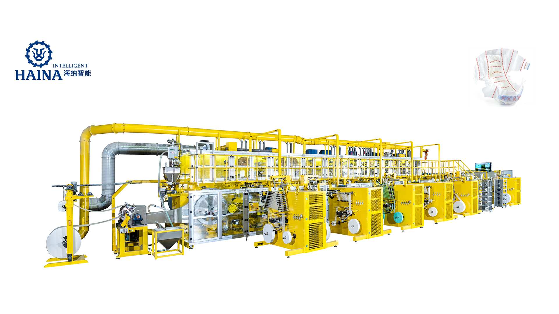 TK900 Full Servo T Shape Baby Diaper Production Line+Auto Bagger
